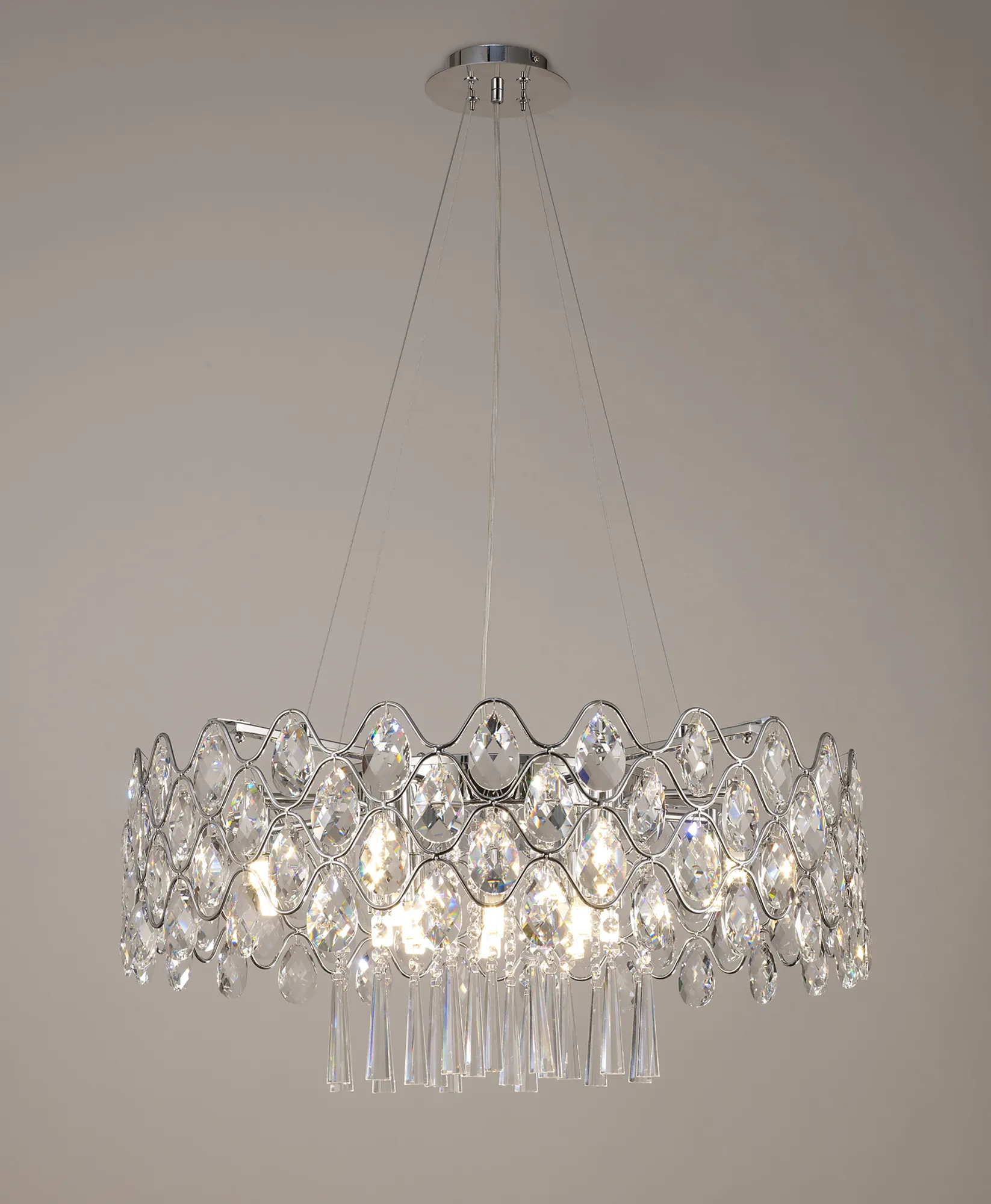 IL31062/G9  Kenzie Crystal Pendant 16 Light